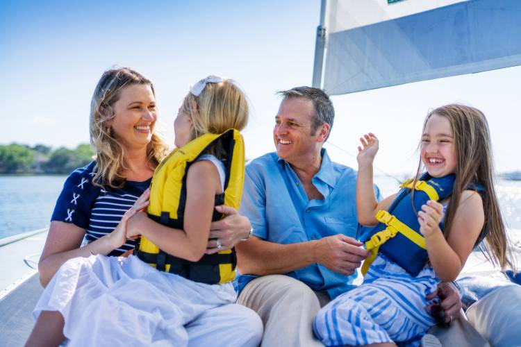 Family on a Boat